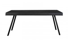 SARI TABLE 180 RECYCLED TEAK BLACK METAL LEG       - DINING TABLES